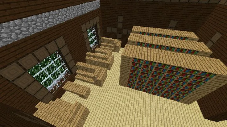 Minecraft Woodland Mansion Library