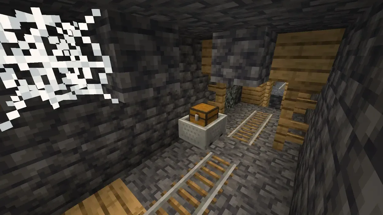 Minecraft mineshaft detailing