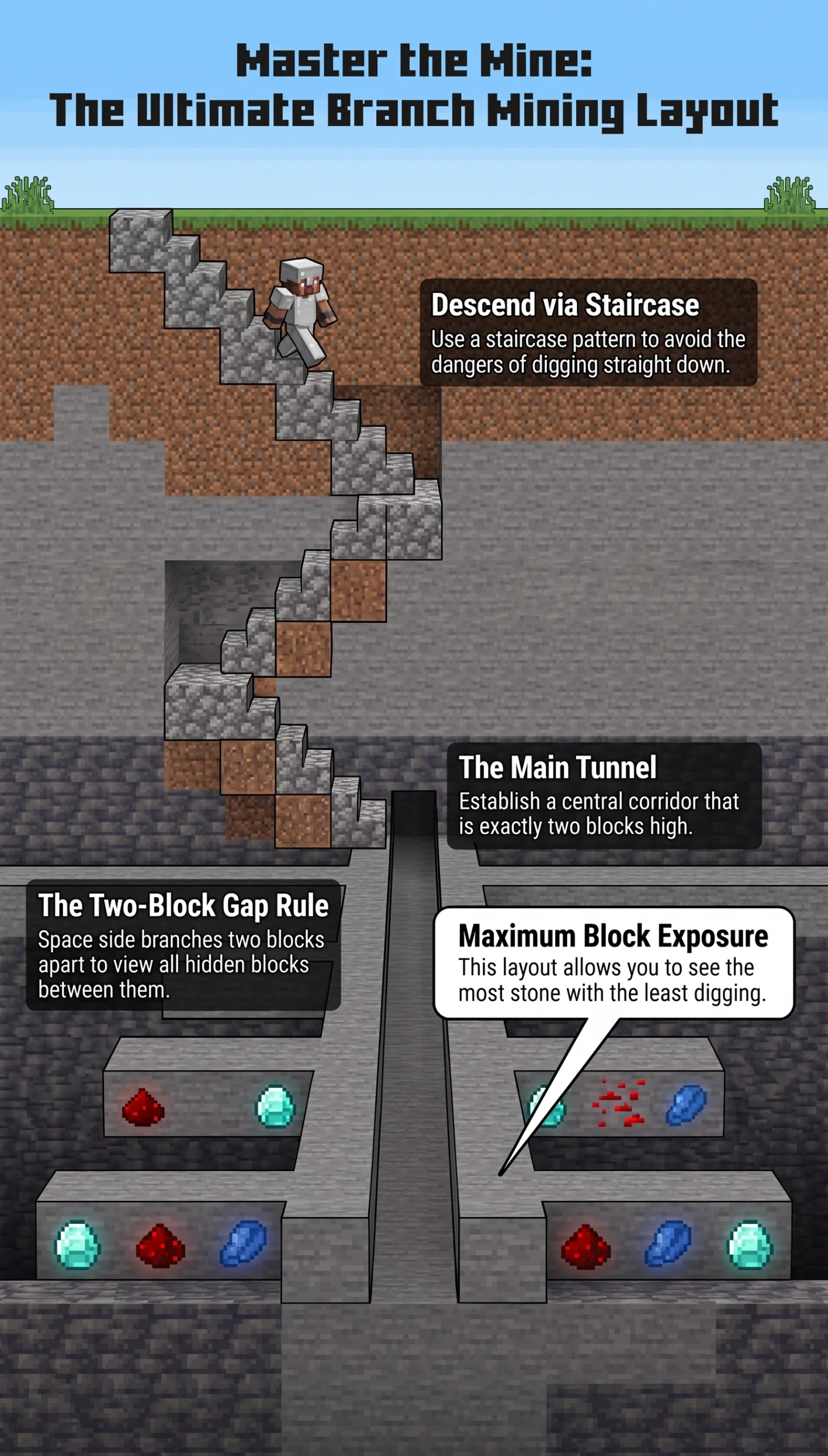 Branch Mining at Y-Level