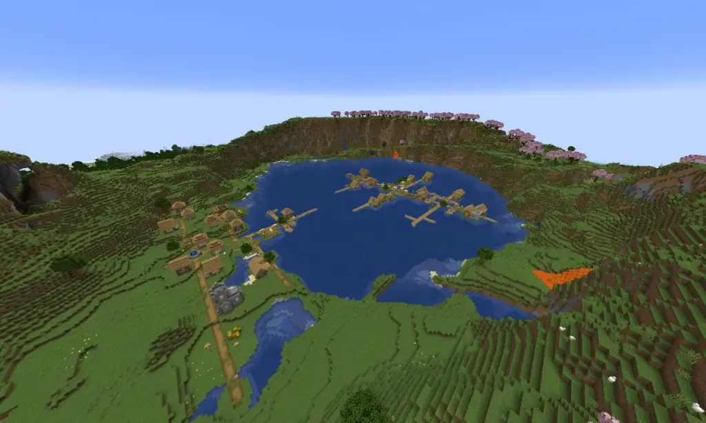 Village on a Lake – Minecraft Seed ( 26.X )