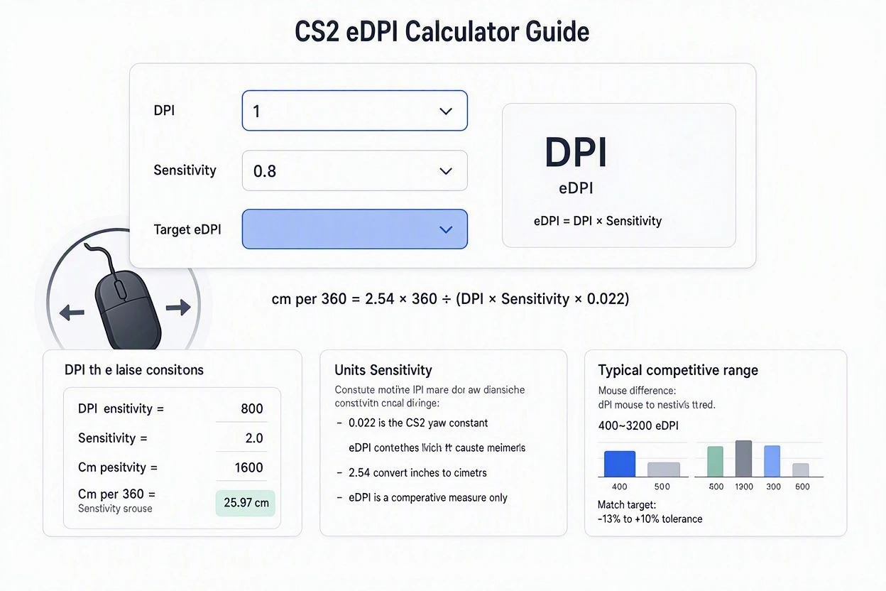 Counter-Strike 2 calculators for sensitivity, eDPI and match statistics