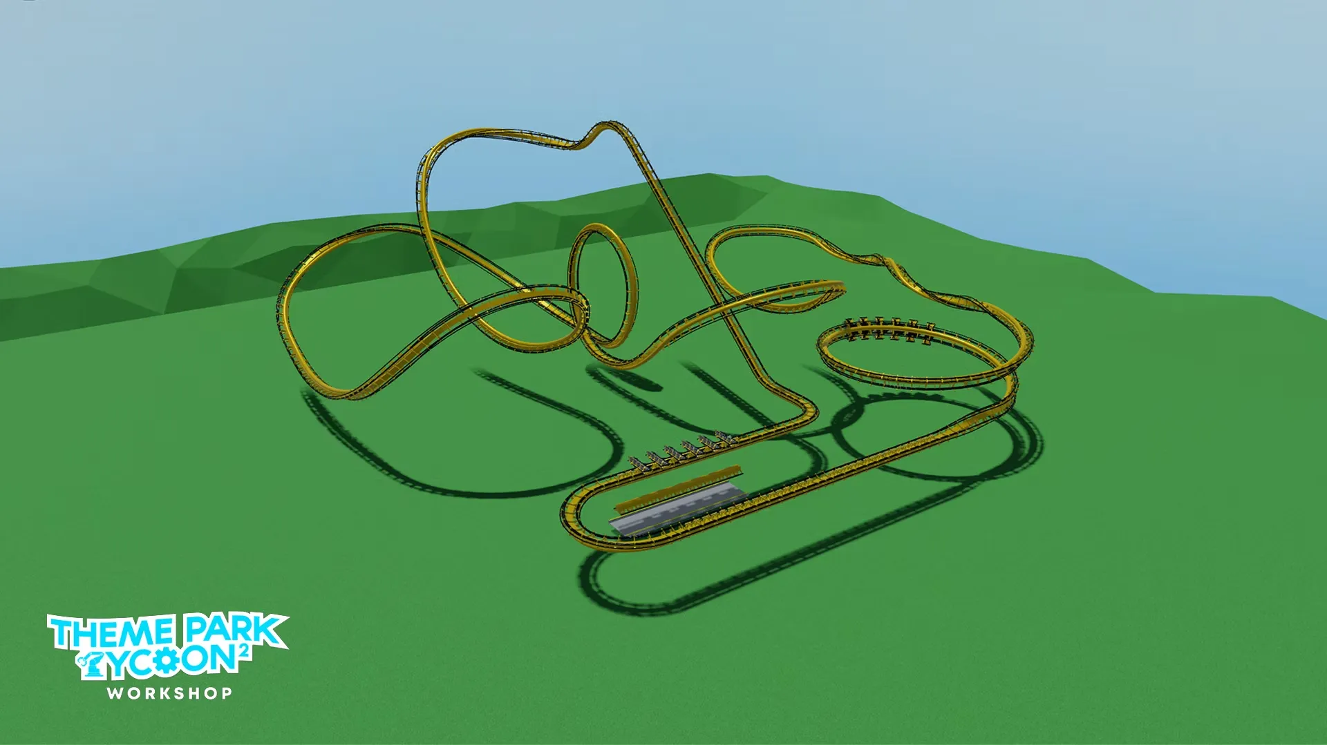 Roller coaster design in Roblox