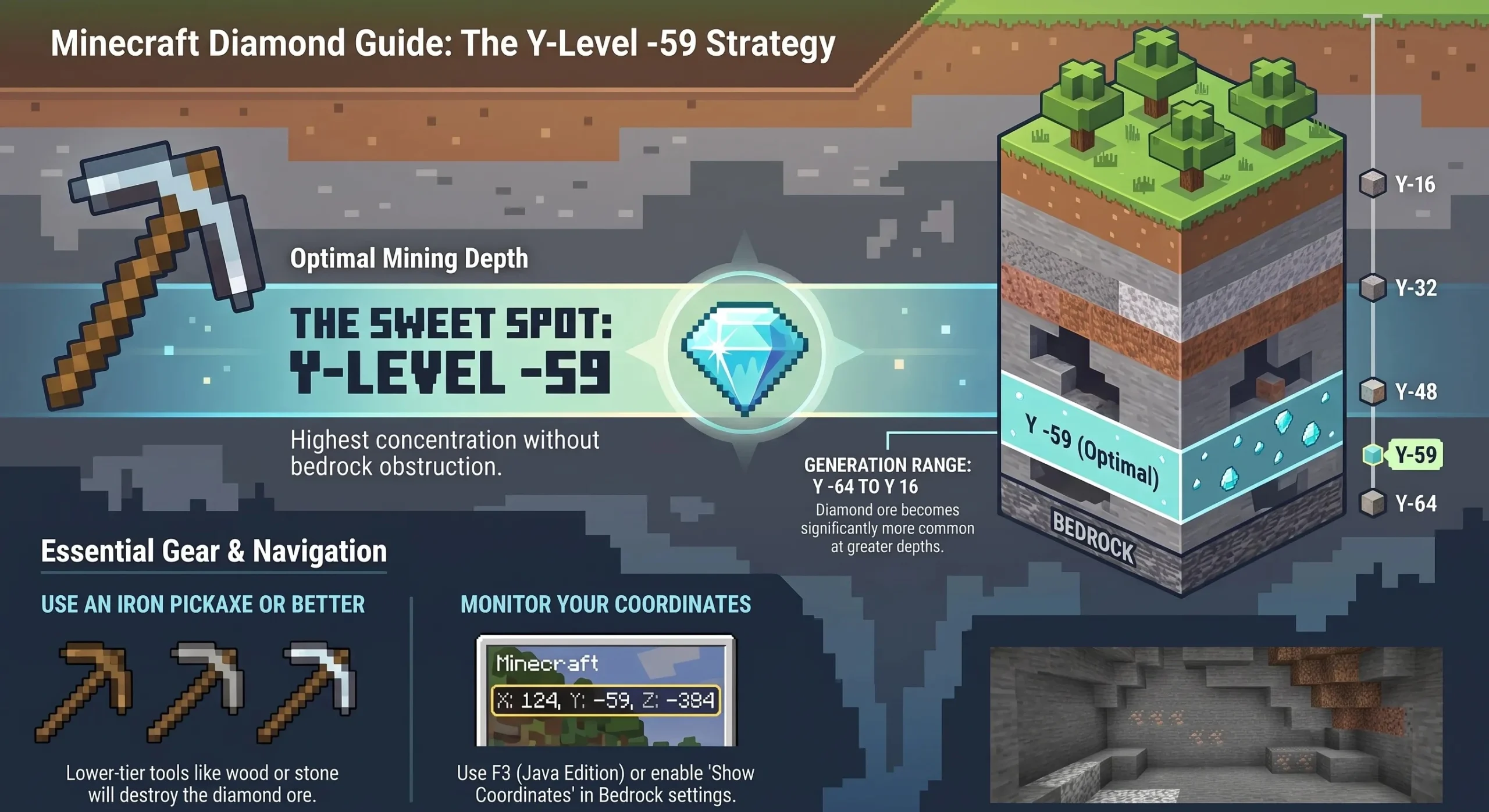 Best Y-Level to Find Diamonds