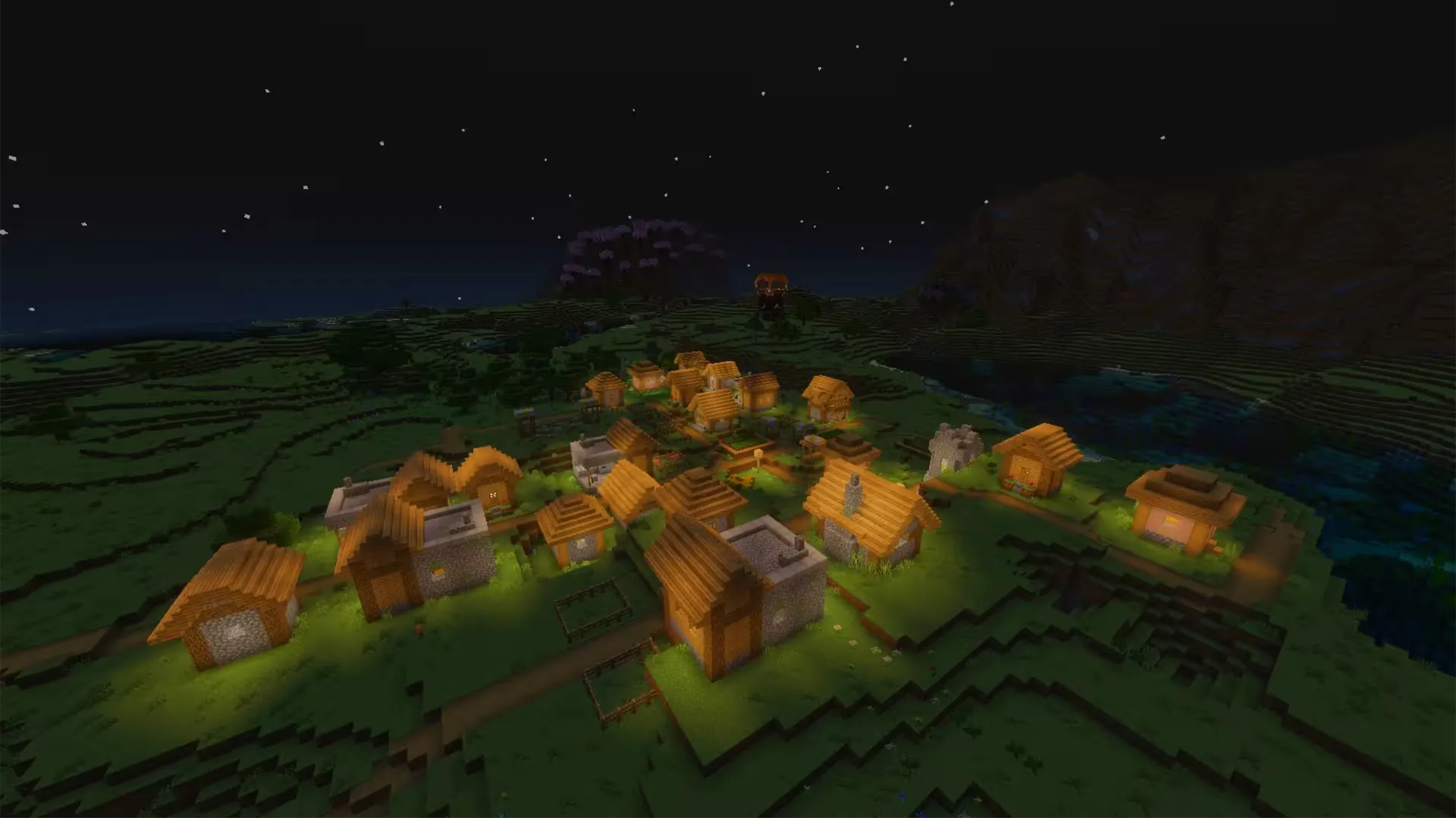 Village With Blacksmiths and a Pillager Outpost