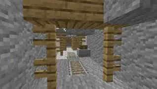 Minecraft mineshaft detailing