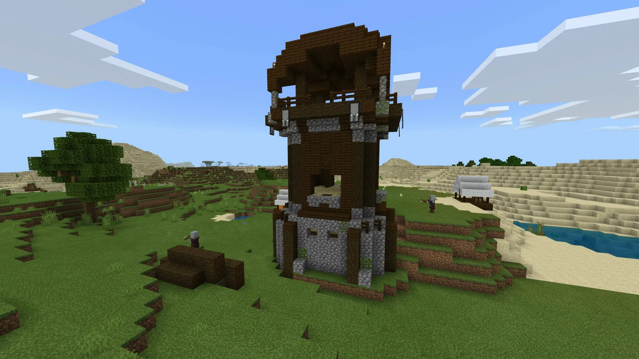 Minecraft Pillager Outpost watchtower