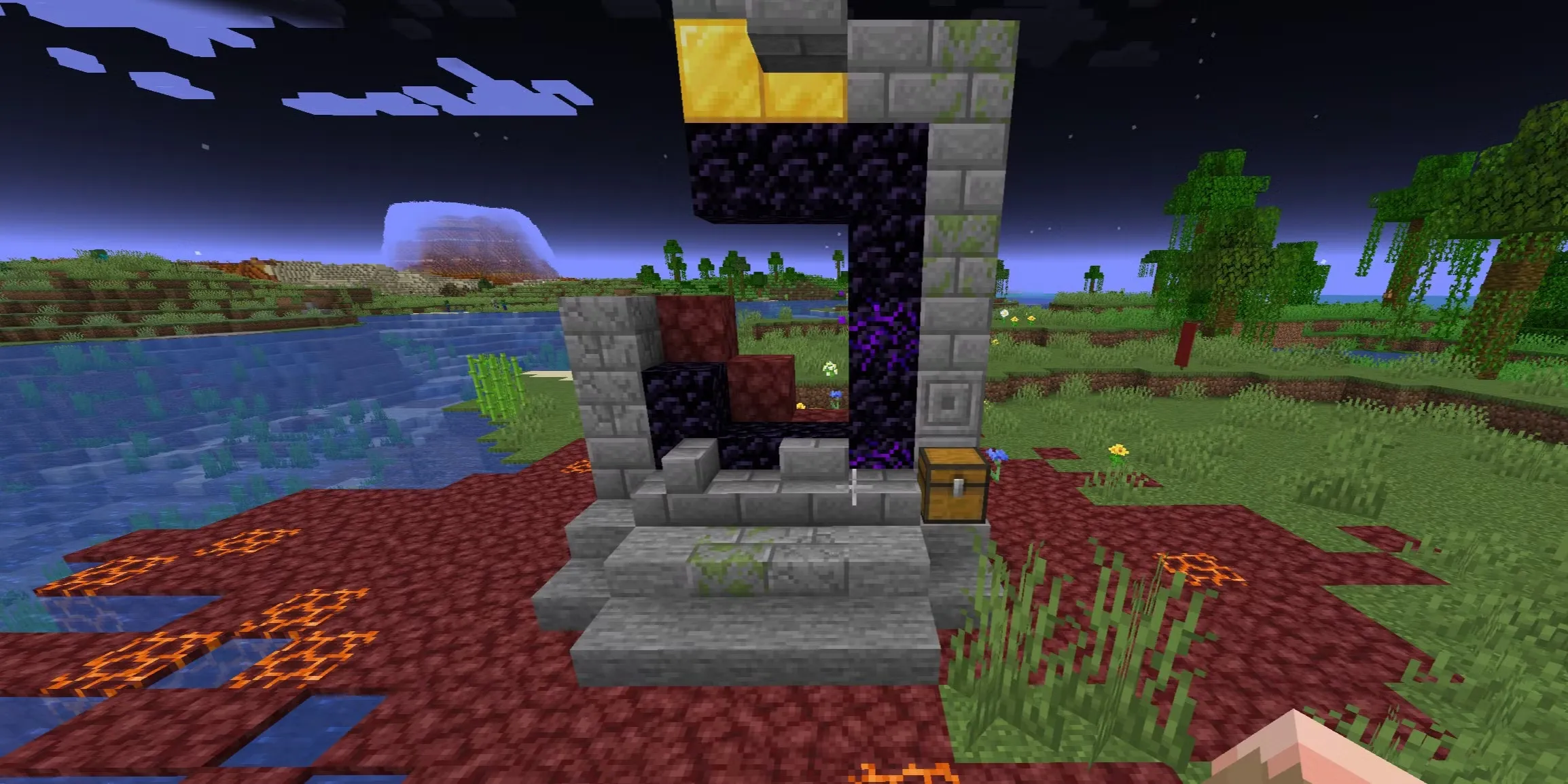 Minecraft Ruined Portal in the Overworld