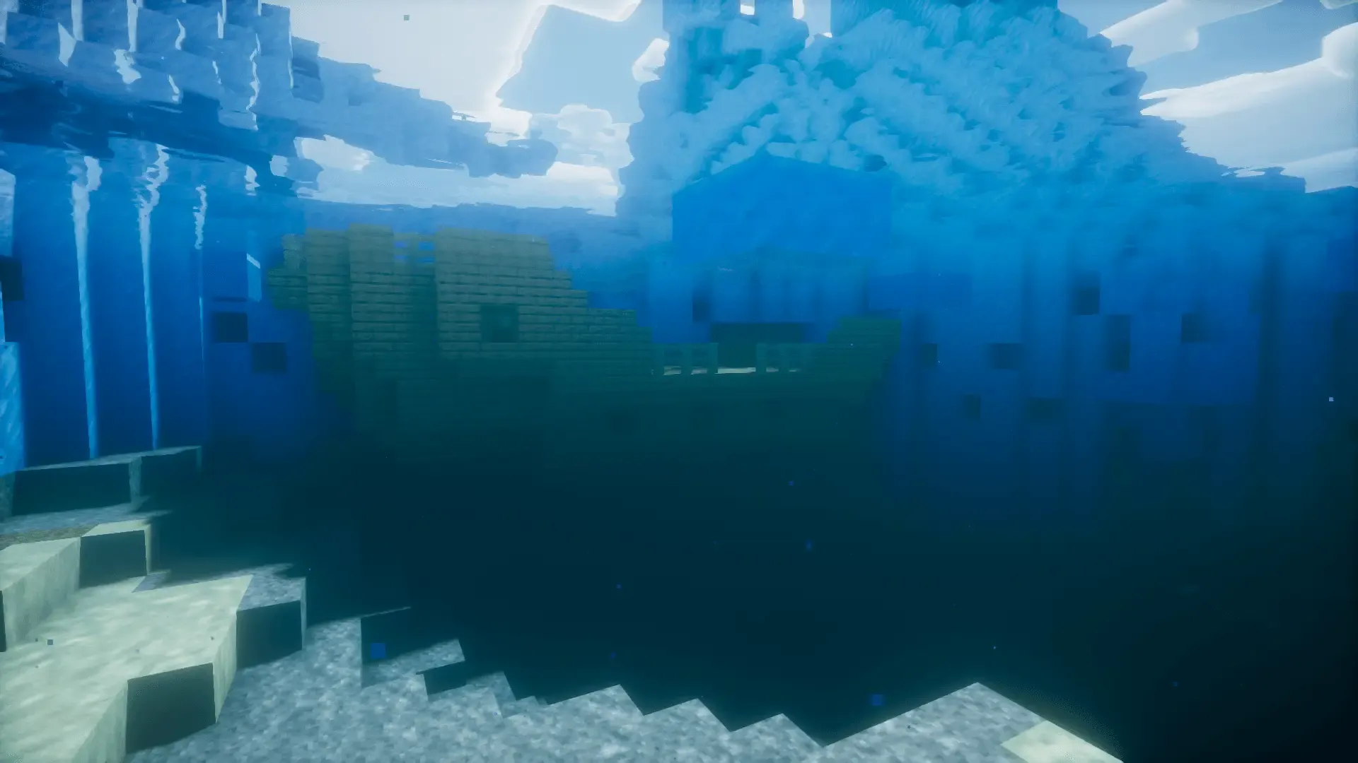 Minecraft Shipwreck underwater