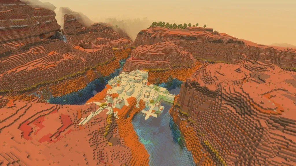 River-Valley Village in the Badlands – Minecraft Seed