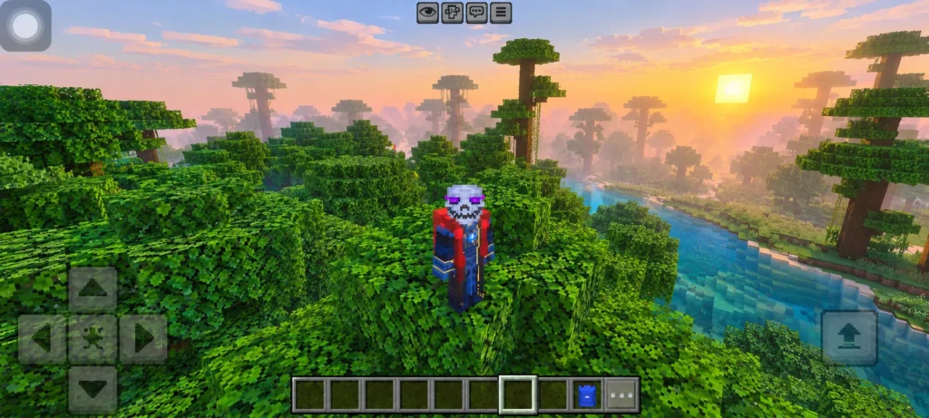a rear view with backpack in bedrock edition 