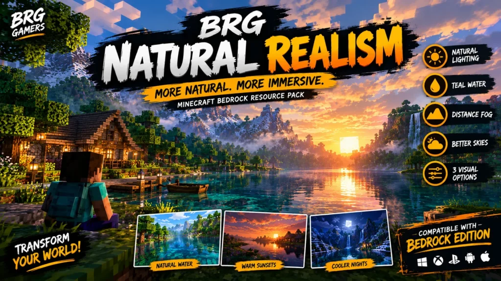 BRG Natural Realism: A Cinematic Minecraft Bedrock Visual Experience